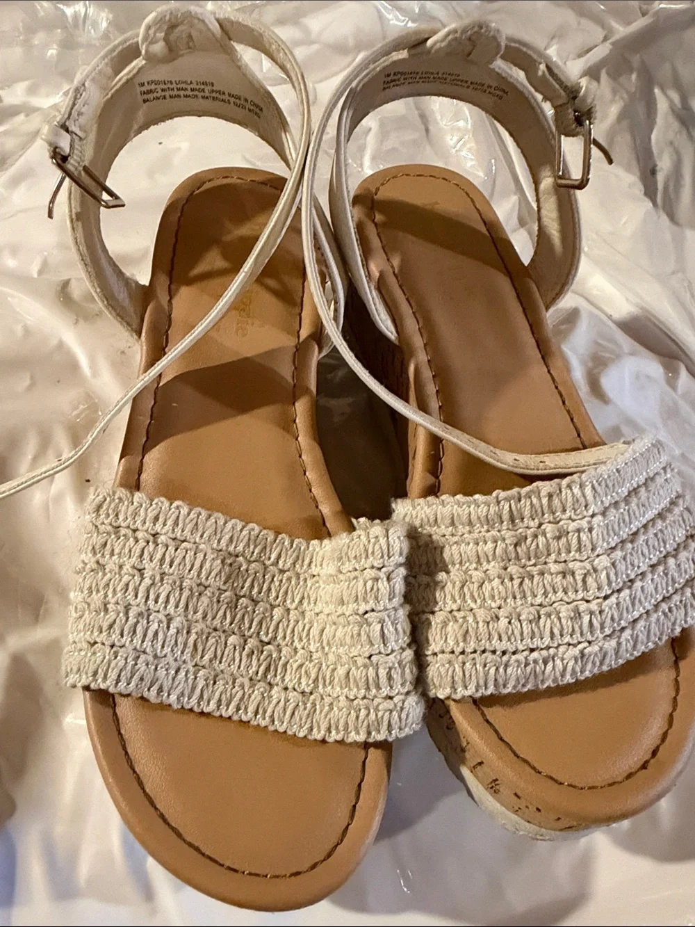 Haute Hippie Cream Braided Strap Sandals